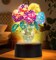 Diamond Painting Night Light – DIY Desktop Ornament Kit for Adults, Flower Design Tabletop Touch Lamp, Diamond Art Decor for Bedroom & Living Room, Beginner-Friendly